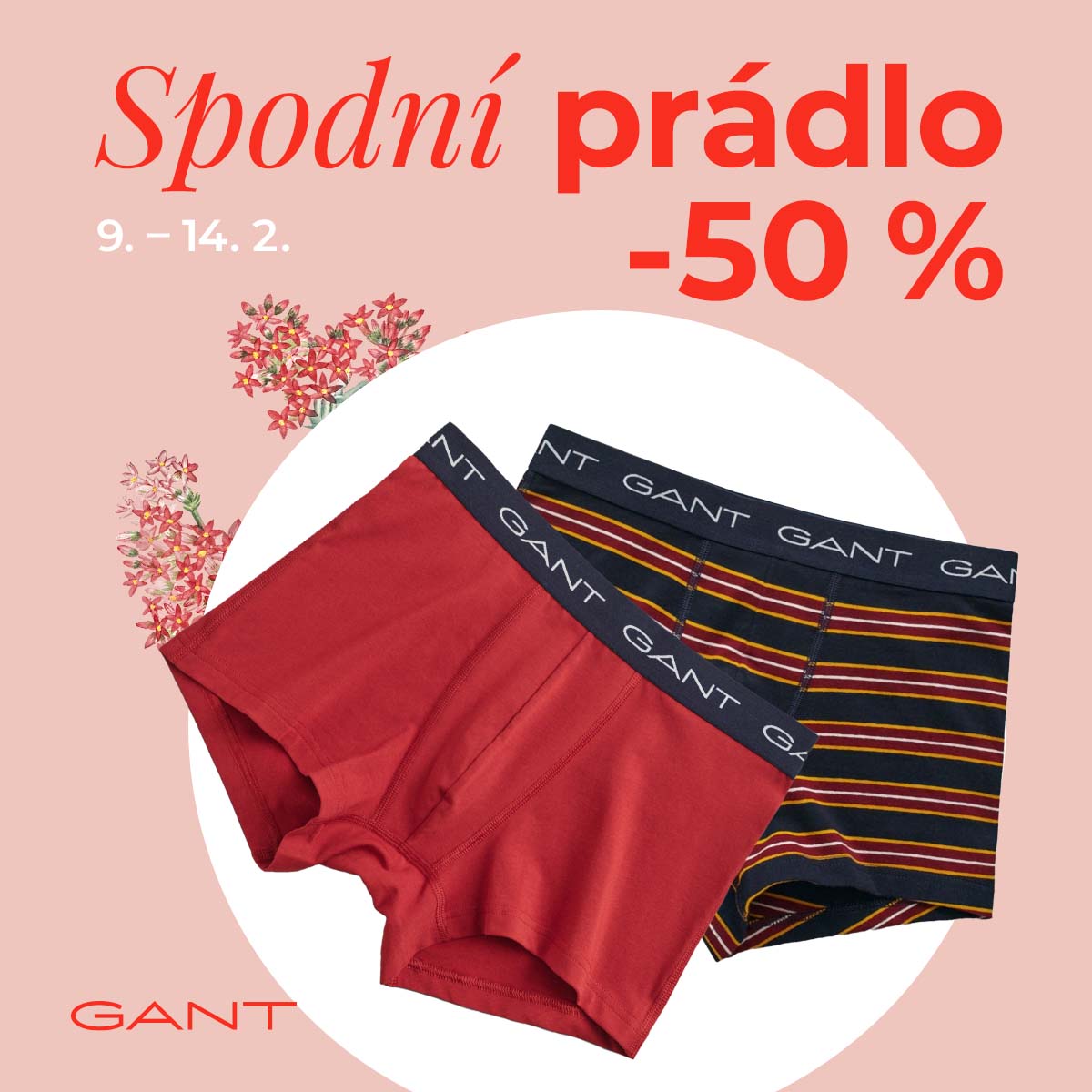 -50 % na prádlo GANT