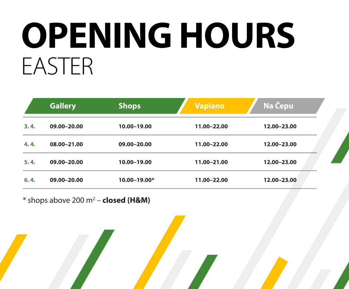 OPENING HOURS EASTER