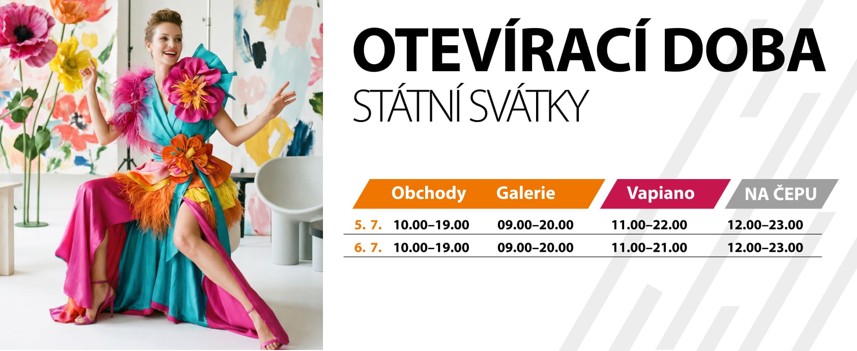 Otevřeno 5. a 6. července